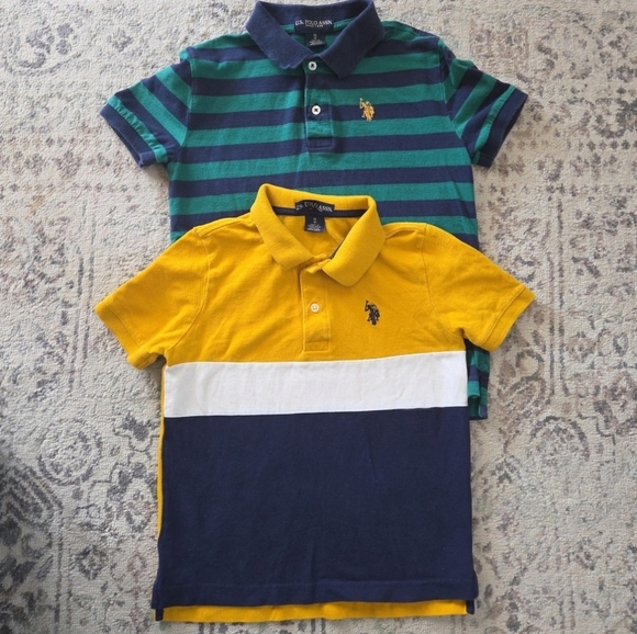 U.S. Polo Assn. Other - U.S. Polo Assn. Boys Polo Shirts Lot Of 2 Colorblock Classic Stripe M (8)